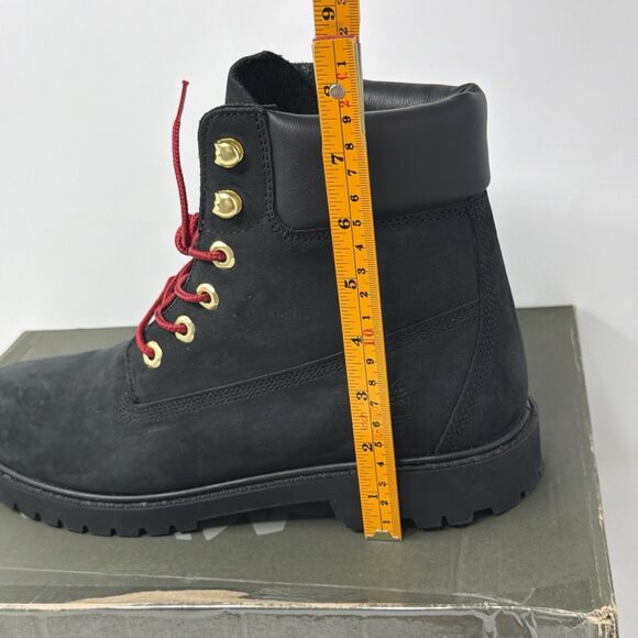 Timberland Heritage 6” Waterproof Boots Women’s 10 Black Nubuck Red STORE MODEL - Picture 14 of 16